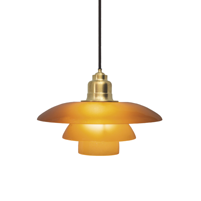 91717-5-2-01-PH 3-5-3-Pendant Glass Amber coloured